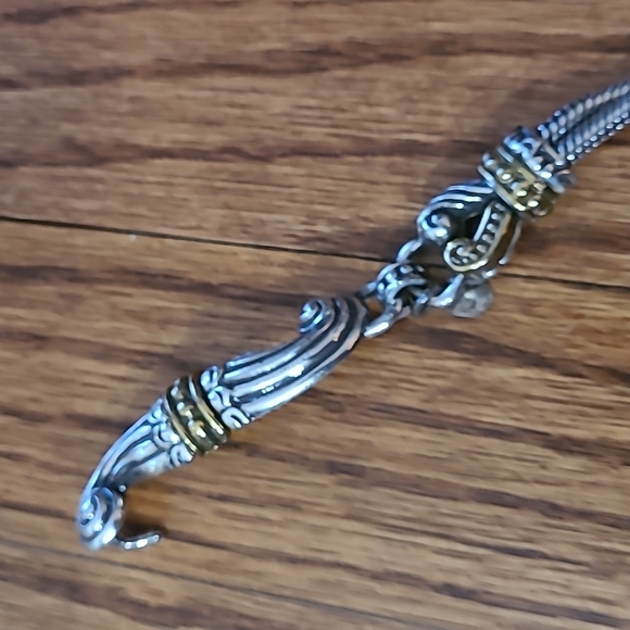 Brighton Boho Style Sliver & Brass Chain Belt - Picture 10 of 12